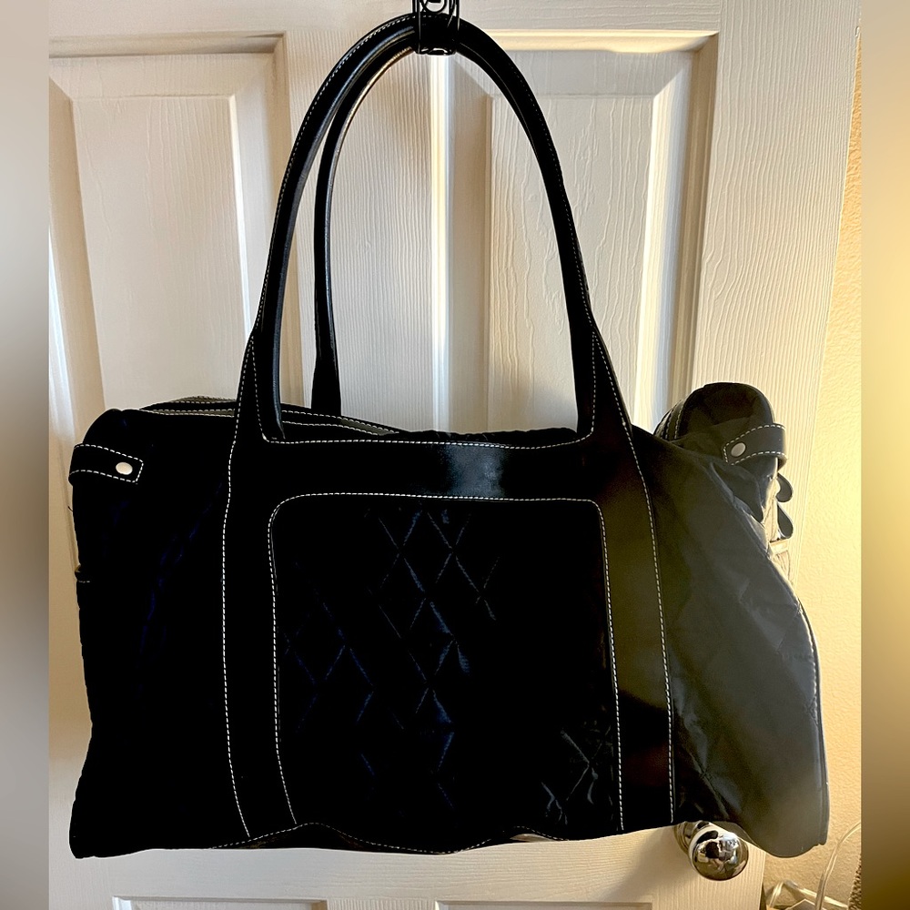 LOFT - Quilted overnight bag leather strap